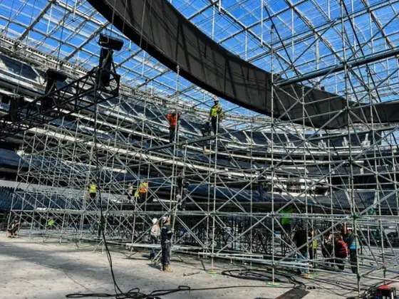 Special Event Scaffolding on a job site