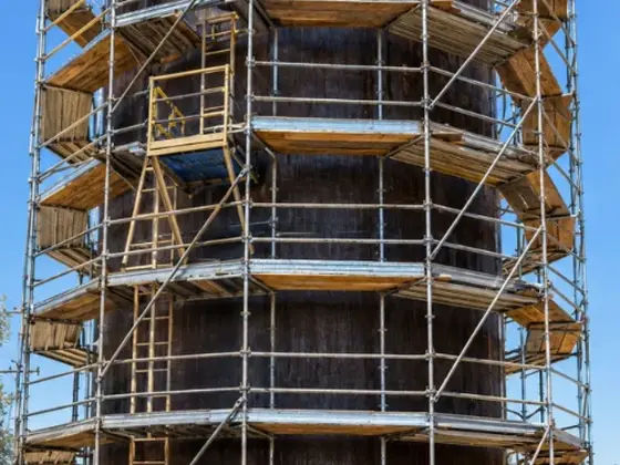 Stationary Scaffold on a job site