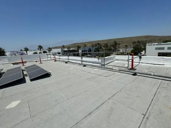 Temporary Railing on a job site